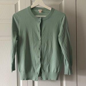 J. Crew Mint Green Cardigan Sweater